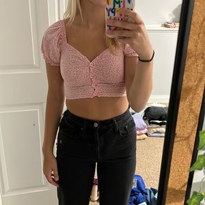 cute button up top